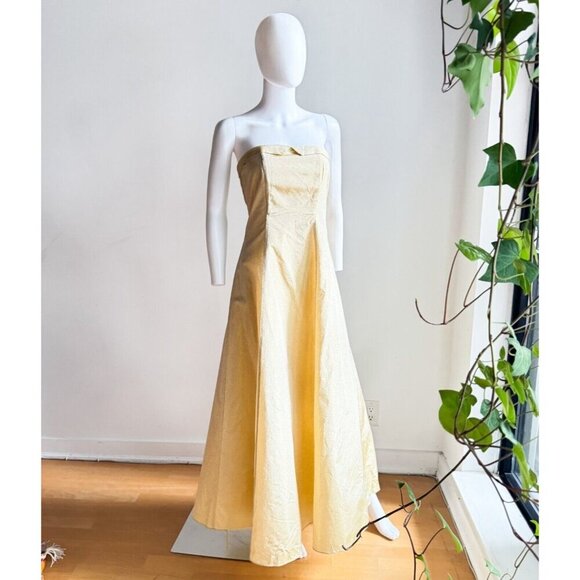 Vintage Fairweather Sparkly Nude Strapless Gown w Crinoline Skirt S/XS - Picture 2 of 12